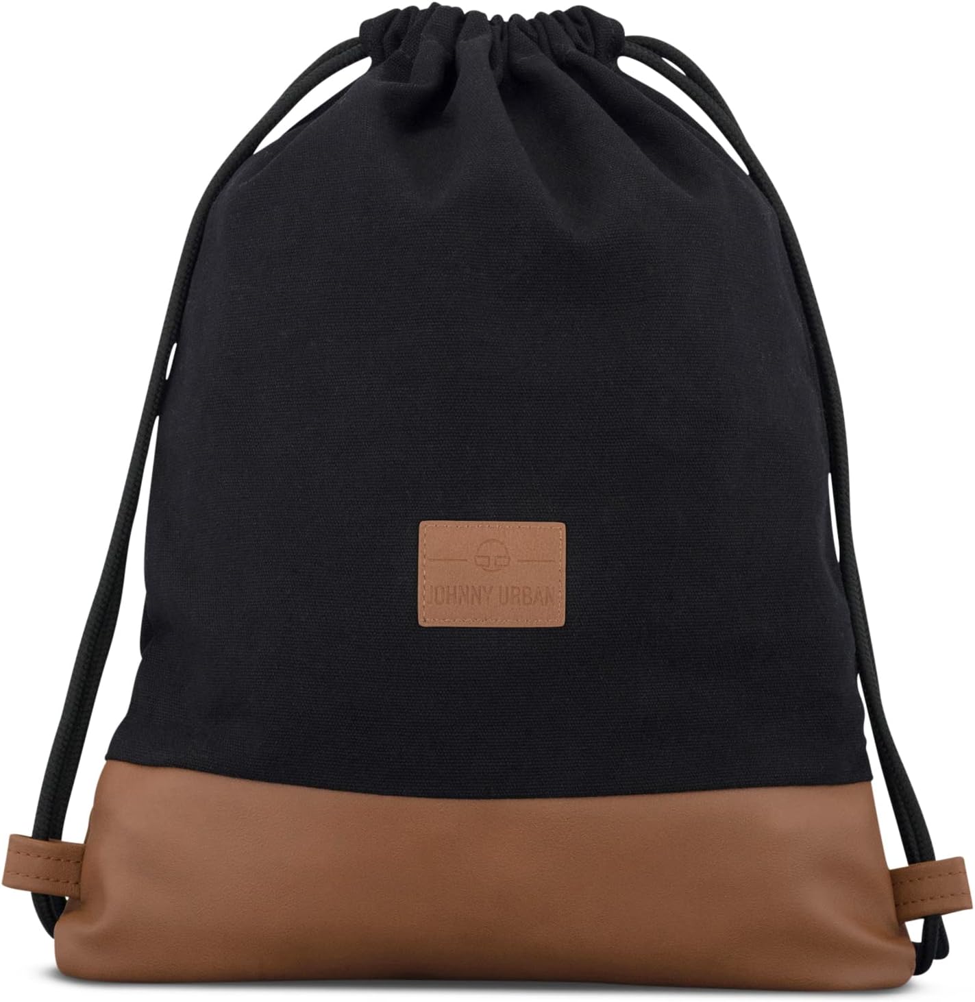 Sac de sport à cordon – unisexe, en coton, noir