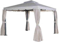 Pavillon de Jardin Siena Garden Dubaï 3x3m Aluminium et Acier avec Toit en Polyester Anthracite