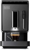 Machine à Café Automatique BLACK+DECKER 1470W, Broyeur 160g, Écran Tactile, Réservoir 1,2L, Design Compact Noir