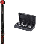 KS TOOLS Clé Dynamométrique 1/4'' Ergotorque avec Coffret Adaptateurs 6 Pièces - Outils de Précision Auto Moto