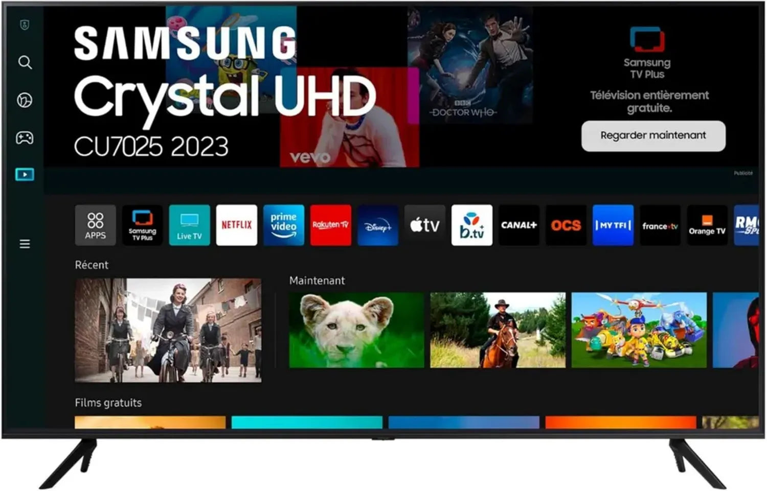 Téléviseur Samsung 43' 4K UHD 2023 Crystal avec PurColor et HDR10+