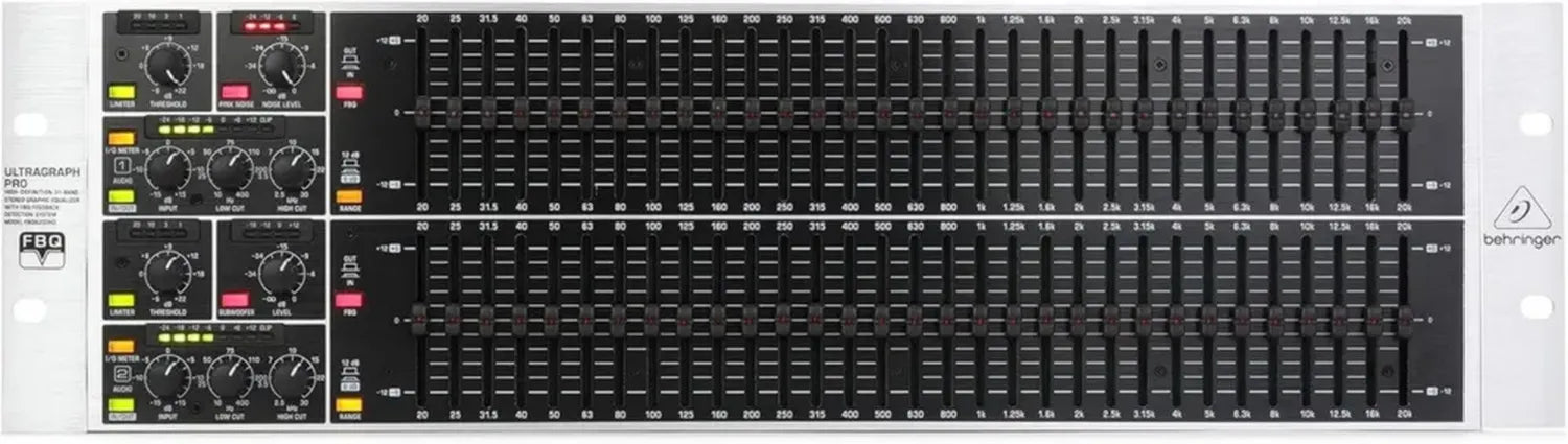 Égaliseur Stéréo 31 Bandes Behringer FBQ6200HD avec Détection de Larsen