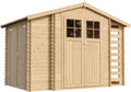 Cabane de Jardin en Bois avec Range-bûches - Espace de Rangement Extérieur 3,53 + 0,97 m2
