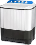 Mini Lave-linge 11,3 kg 2-en-1 avec Séchage, Économique et Compact, Gris