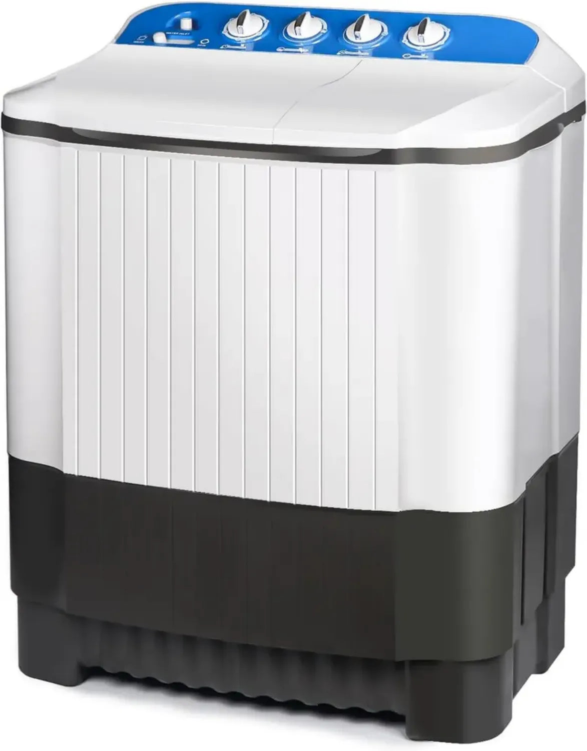 Mini Lave-linge 11,3 kg 2-en-1 avec Séchage, Économique et Compact, Gris