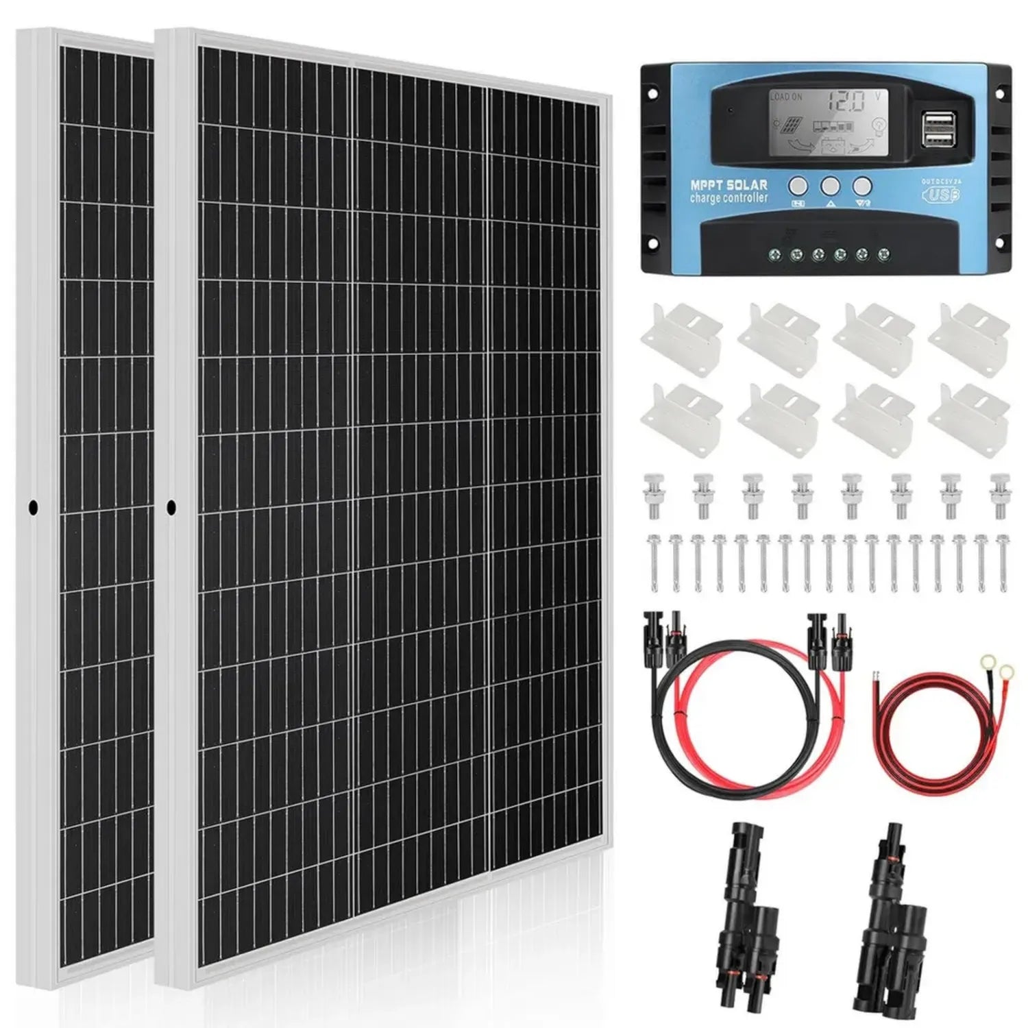 Ensemble Panneaux Solaires 240W 12V pour Caravane avec Contrôleur MPPT