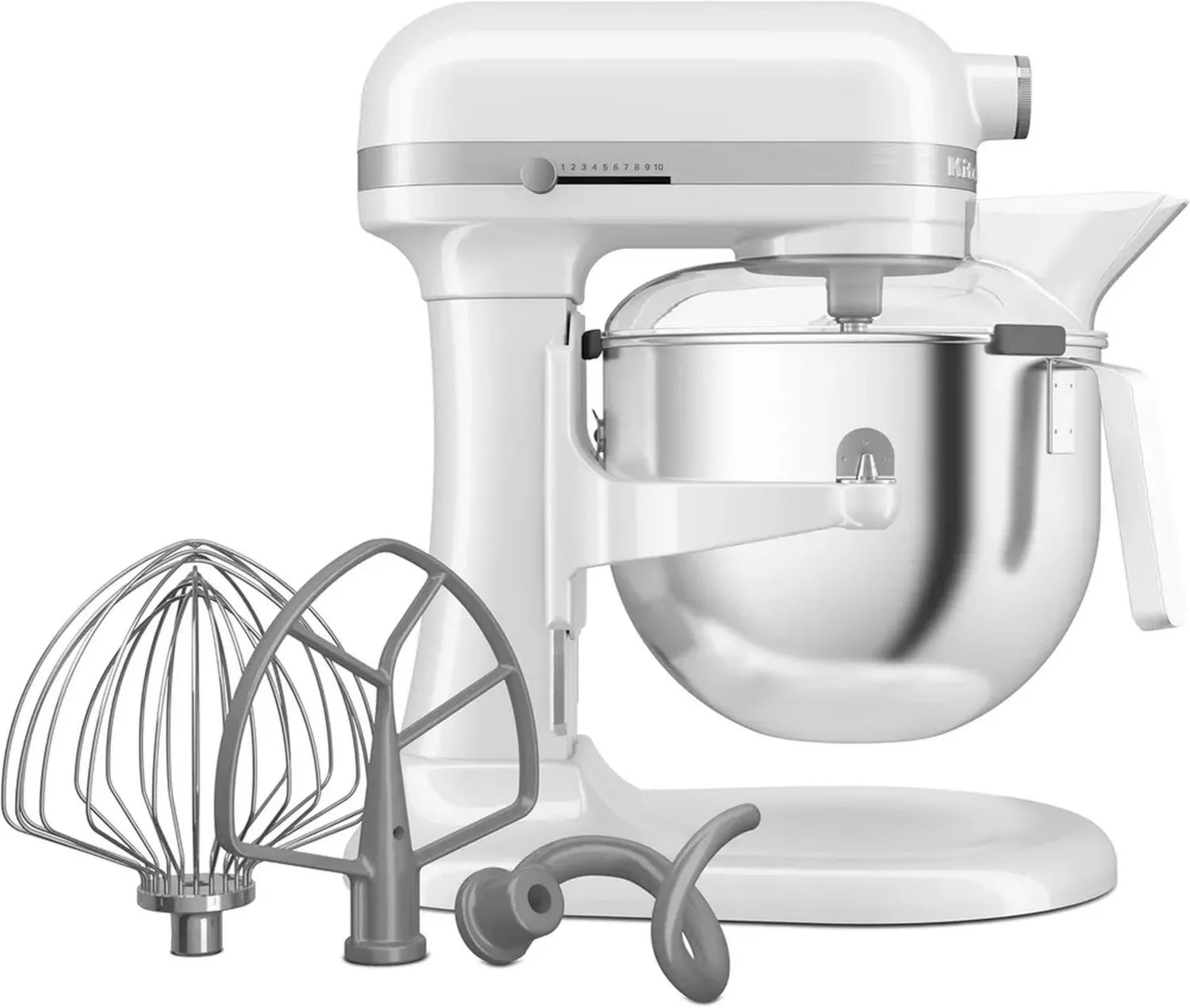 Robot Pâtissier KitchenAid 6,6L Blanc avec Bol Relevable