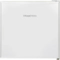 Réfrigérateur compact 43L Russell Hobbs, porte réversible, pieds ajustables, contrôle manuel, compartiment congélation, blanc