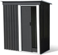 IDMarket - Cabane de Jardin 1,3 m² en Acier Galvanisé Gris
