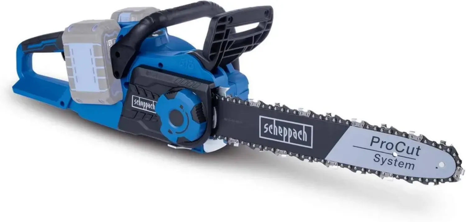 Tronçonneuse Sans Fil Brushless 20V Scheppach - Guide 35cm, Vitesse 15m/s, Corps Seul
