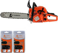 Tronçonneuse à Essence 62 cm³, 3,5 CV, Guide de 40 cm avec 2 Chaînes