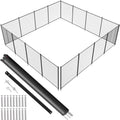 Barrière de Sécurité Amovible pour Piscine 1,21x14,63m en Aluminium et Maille PVC pour Enfants et Animaux