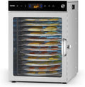 Déshydrateur Alimentaire VEVOR 800W, 12 Plateaux Inox, Température et Minuterie Ajustables, Idéal pour Viande, Fruits, Légumes et Herbes