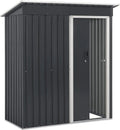 Abri de Jardin en Métal 1,4 m² avec Porte Coulissante et Toit Incliné