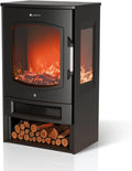 Cheminée électrique 1800W avec WiFi et LED - Noir