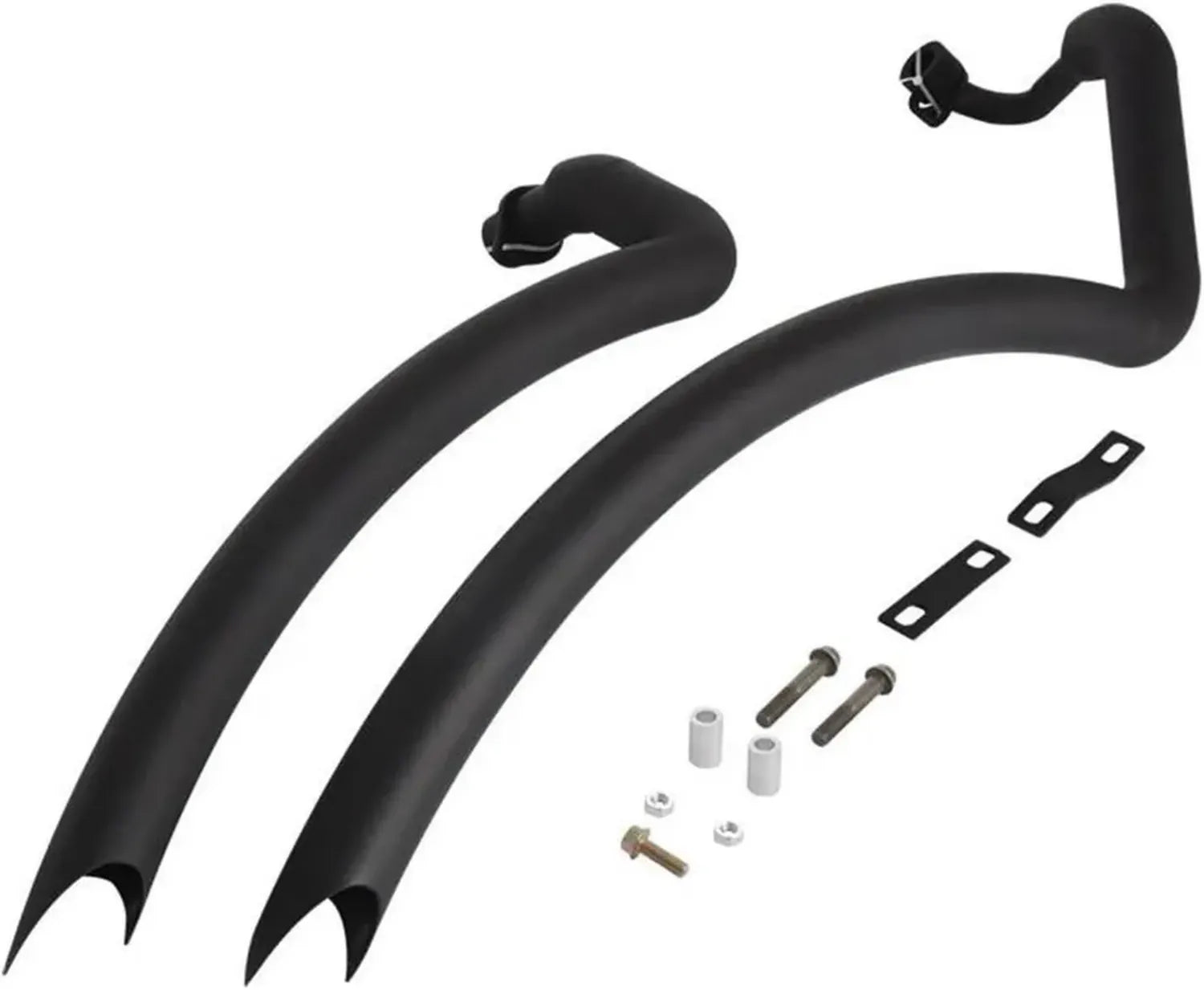 Silencieux d'Échappement Moto en Acier Inoxydable pour Yamaha V-Star 400 650, Chromé/Noir