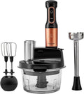 Karaca Mastermaid Robot Multifonction Acier Inoxydable, Mixeur Plongeant 2500 W, Cuivre Noir