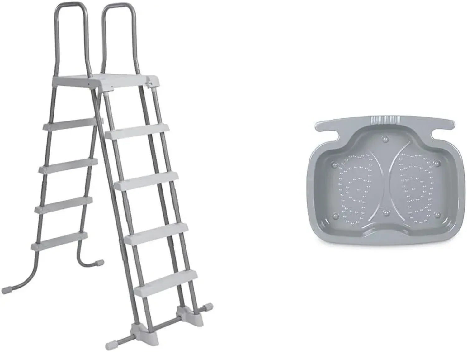 Échelle de Sécurité Intex pour Piscine 1m32 avec Marches Amovibles, Blanc