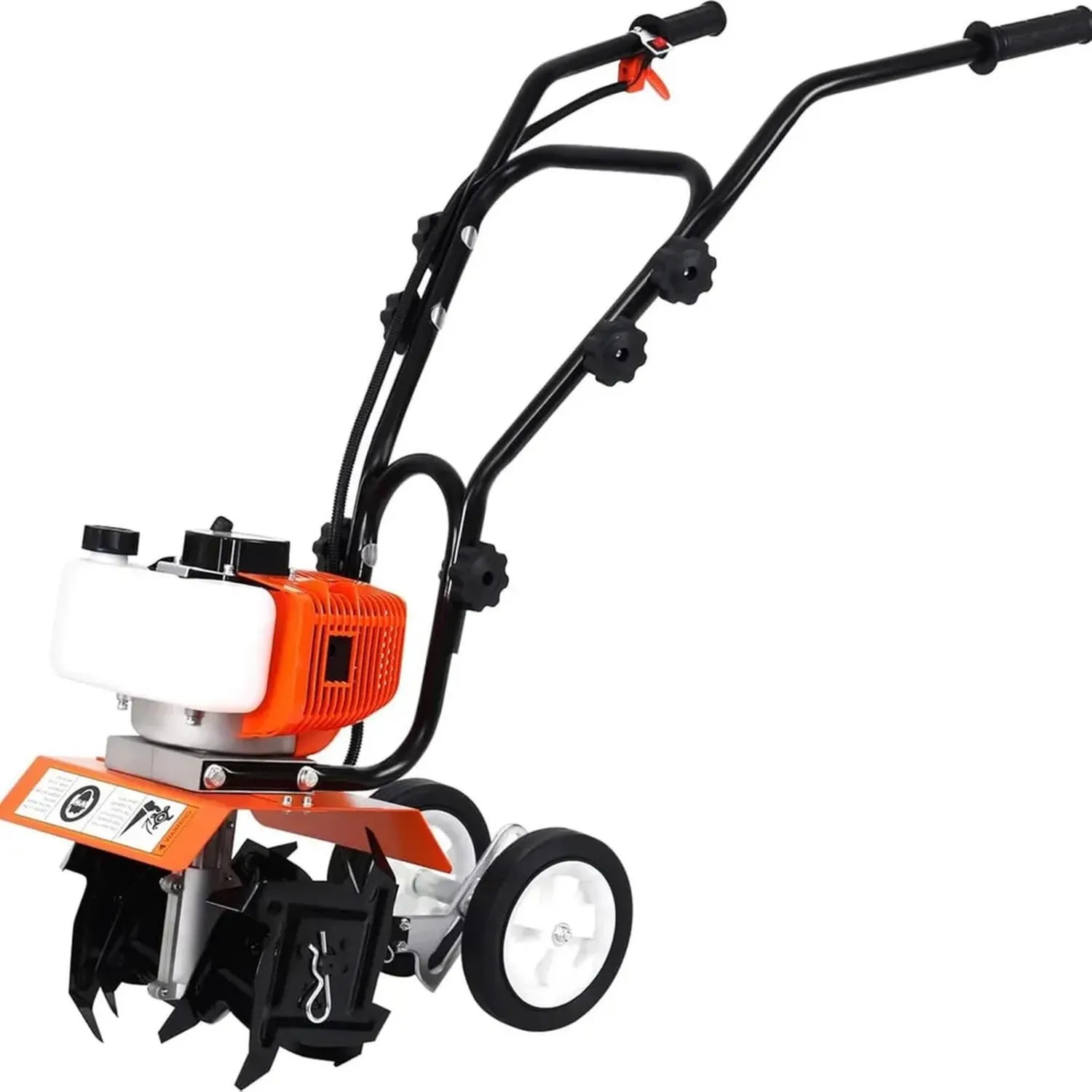 Motobineuse à Essence Compacte avec Moteur Puissant, Cultivateur Légère pour Jardin