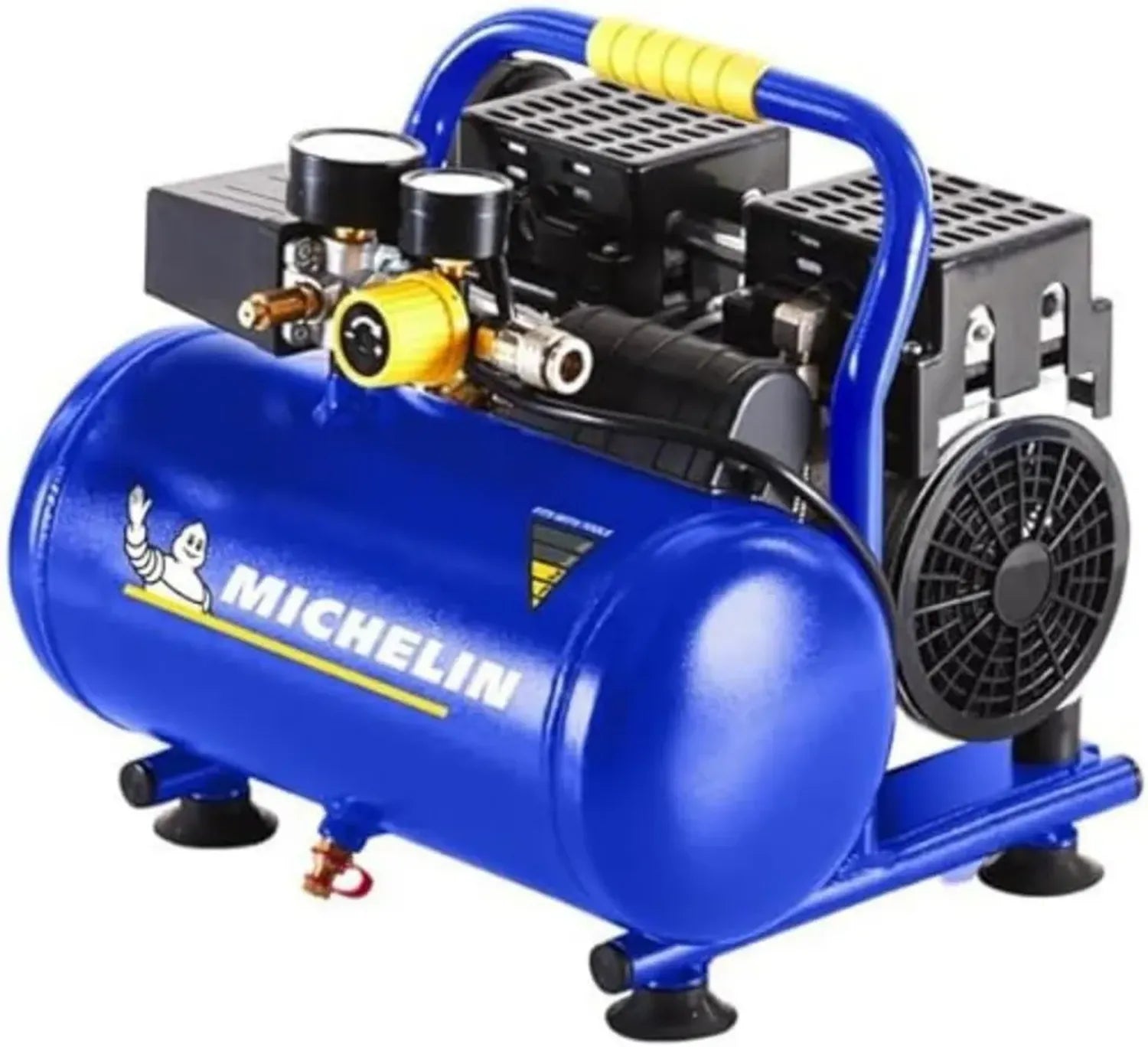 Compresseur d'air silencieux sans huile 6L MICHELIN - Moteur 1 CV - 8 bar - 106 l/min