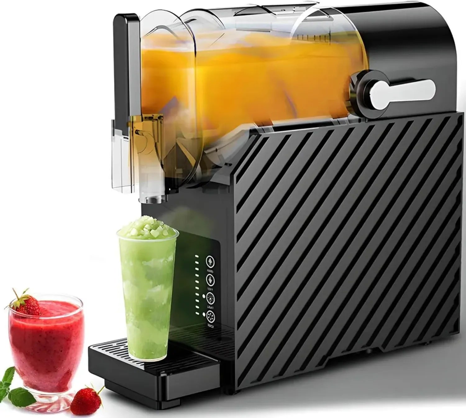 Sorbetière Automatique 1,8L, 200W avec Écran LED, 6 Programmes, Auto-nettoyante, Sans Glace pour Maison et Commerce
