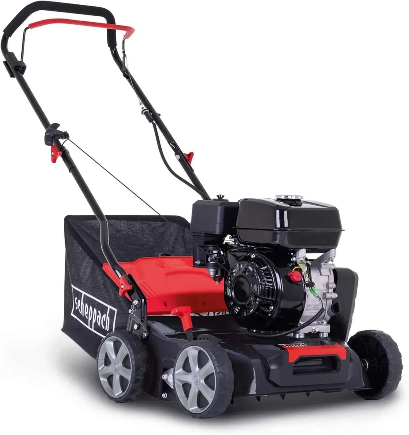 Scarificateur Essence Scheppach SC55P 4 Temps 5,4 CV, Largeur 40 cm, 6 Vitesses