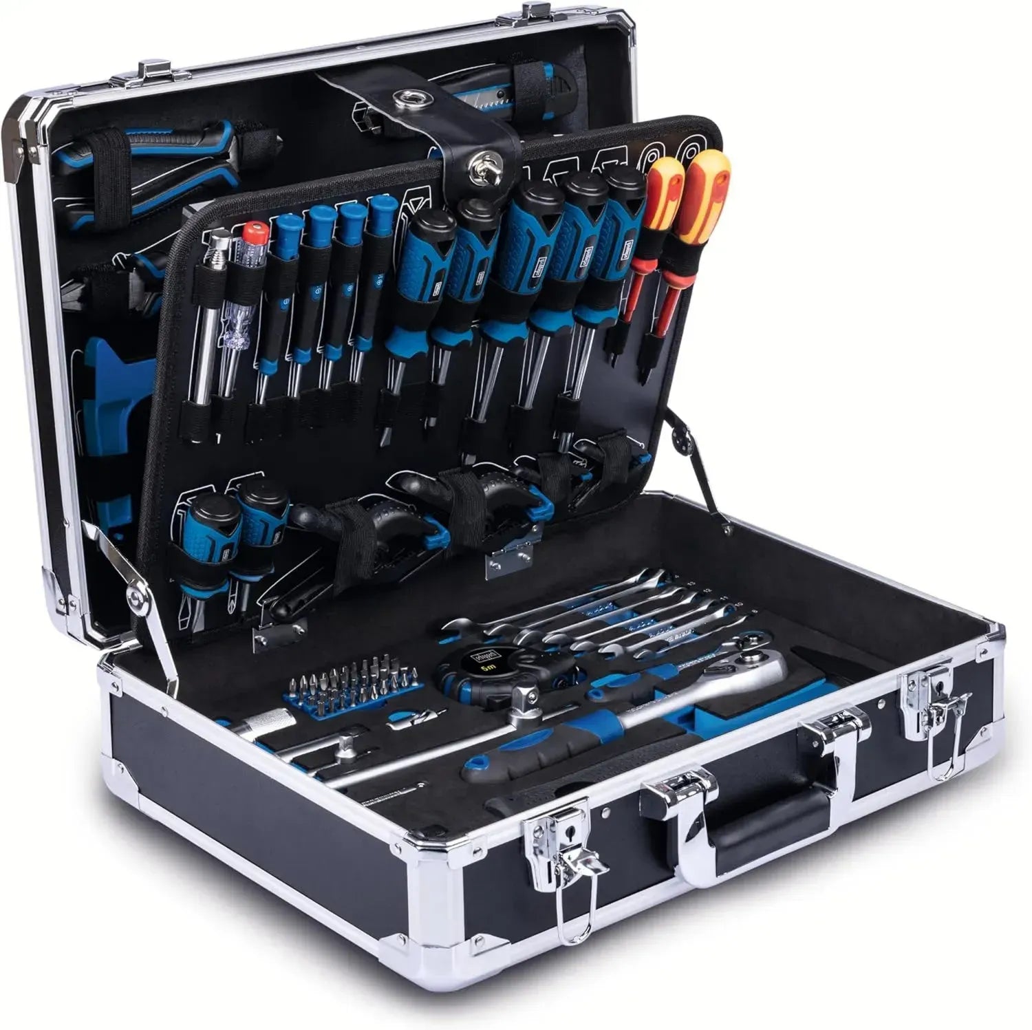 Scheppach Coffret à Outils 141 Pièces en Chrome Vanadium – Idéal pour Mécaniciens
