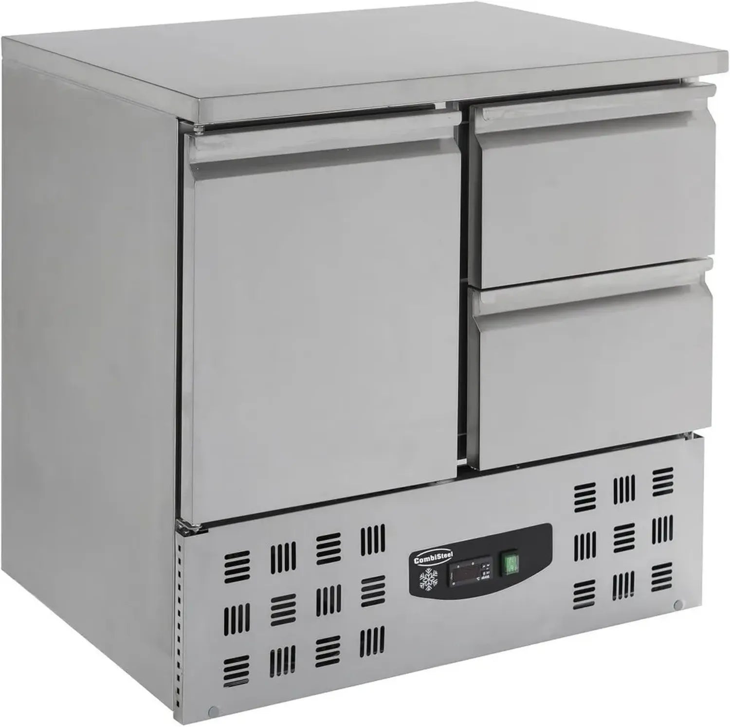 Table réfrigérée positive compacte avec 1 porte et 2 tiroirs - Combisteel - R600a - Acier inoxydable Aisi 201