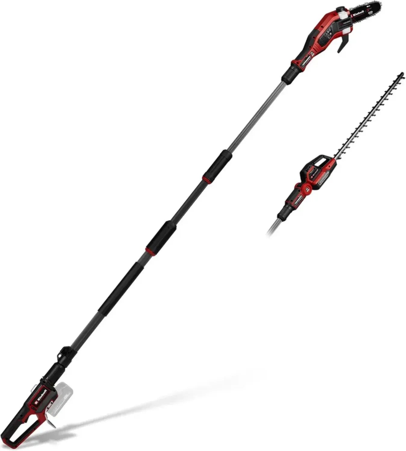 Outil Multifonctions sans Fil Einhell 18V, Taille-haie et Élagueuse avec Manche Télescopique