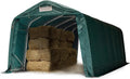 Abri Tunnel Résistant 3,3x7,2 m en PVC 800N pour Stockage Extérieur Vert