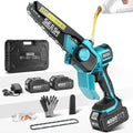 Mini Tronçonneuse Sans Fil 8'' SEESII, Moteur Brushless 2026, Électrique, 2 Batteries 4000mAh, Tension de Chaîne et Graissage Automatiques, Coupe Rapide des Branches