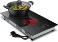 Plaque vitrocéramique 2 zones 30cm, commande tactile, 3000W, 9 niveaux, minuterie 1-99 min, compatible toutes casseroles