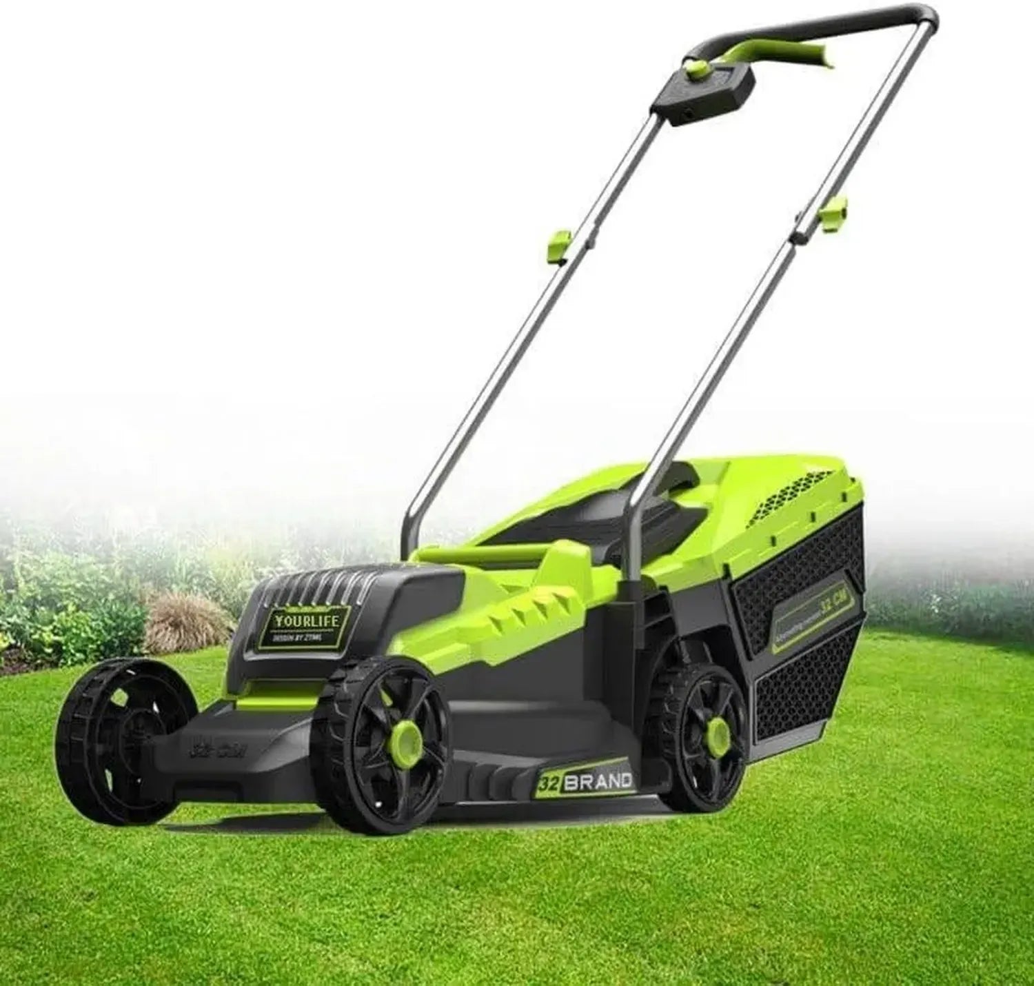 Aérateur de Gazon Électrique 15 A avec Sac 58L et Profondeur Ajustable pour Entretien Optimal