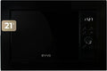 Four à micro-ondes encastrable EVVO Mi30 Noir, 21L, Grill 1000W, Porte Brillante, Multifonction avec Décongélation, Minuterie 60 min, Écran Numérique