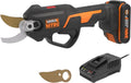 Sécateur Électrique sans Fil WORX NITRO 18V Coupe 25mm pour Jardin avec Batterie et Chargeur