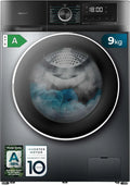Lave-linge 9 kg Frontale Inverter Cecotec Dresscode 9500, 1400 tr/min, 16 Programmes, Fonction Vapeur, Classe A, Économie d'Énergie
