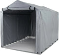Abri de Rangement Extérieur Étanche pour Vélos et Motos, Tente avec Fermeture Éclair, 218 x 160 x 164 cm, Gris Clair