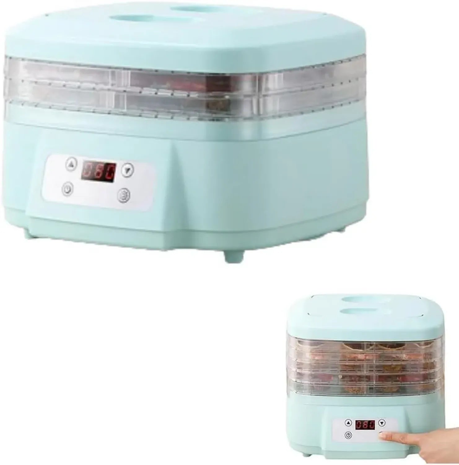 Déshydrateur Alimentaire avec Minuterie Numérique Réglable - 3 Plateaux pour Friandises
