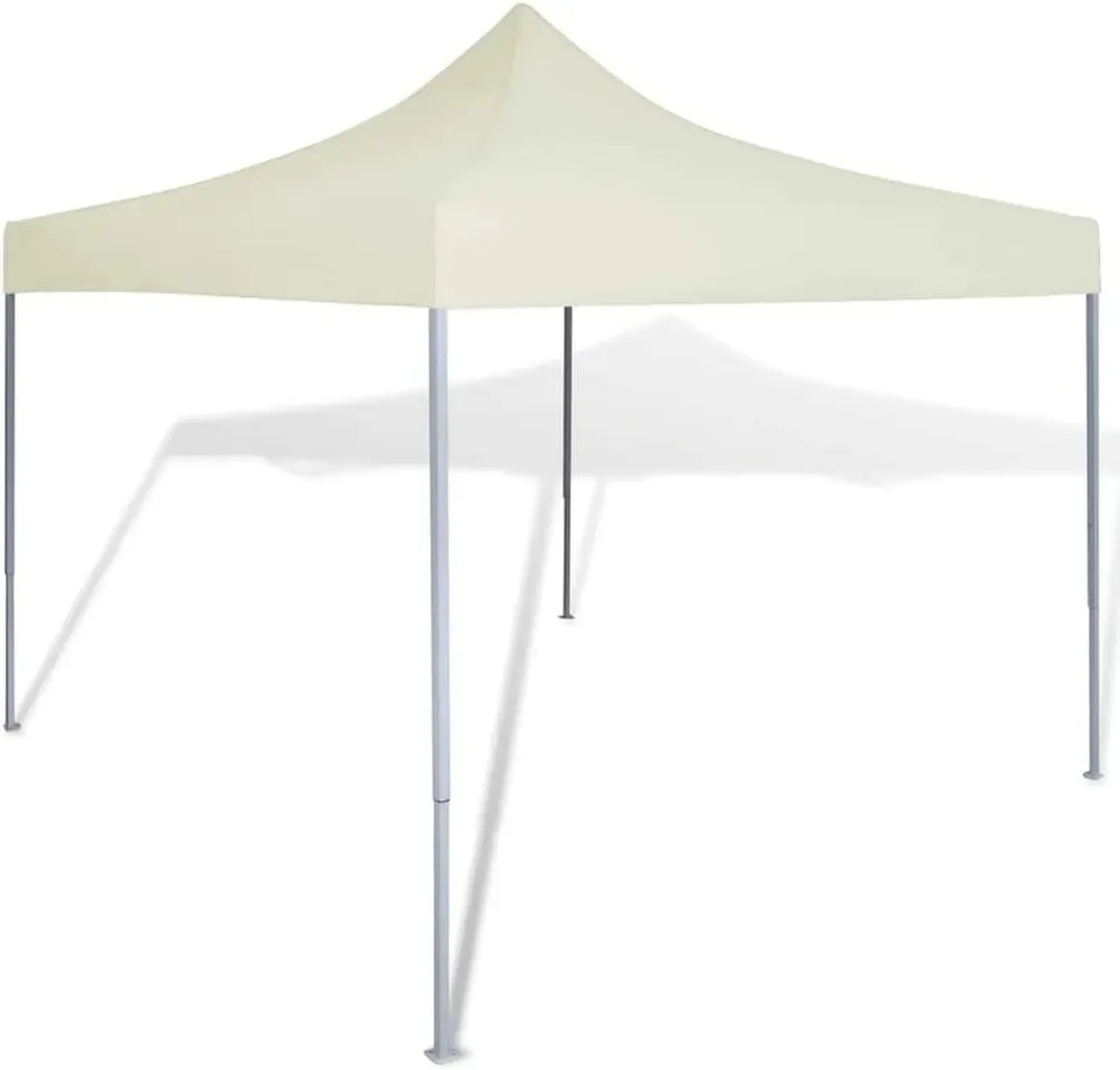 Pavillon de Jardin Pliable 3x3m Crème avec Structure en Acier et Toit Résistant aux Intempéries