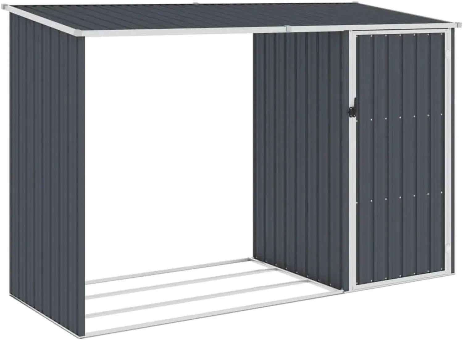Abri de Jardin en Acier Galvanisé Anthracite 245x98x159 cm