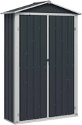 Abri de Jardin en Acier Galvanisé Anthracite 116x45x175 cm, 22,6 kg