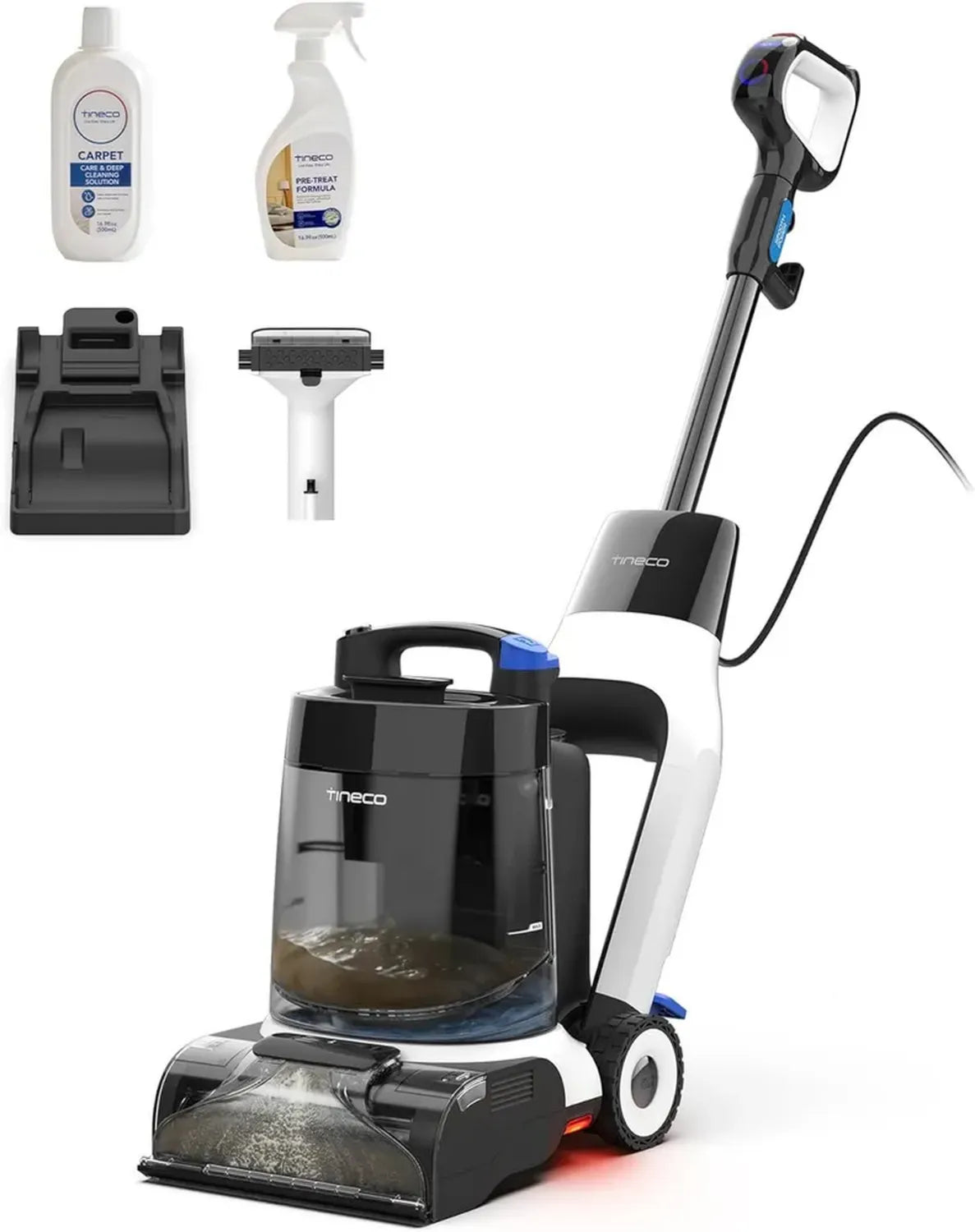 Tineco CARPET ONE Aspirateur Intelligent pour Tapis, Système Auto-nettoyant et Séchage Rapide FlashDry, Nettoyage en Profondeur avec 130W